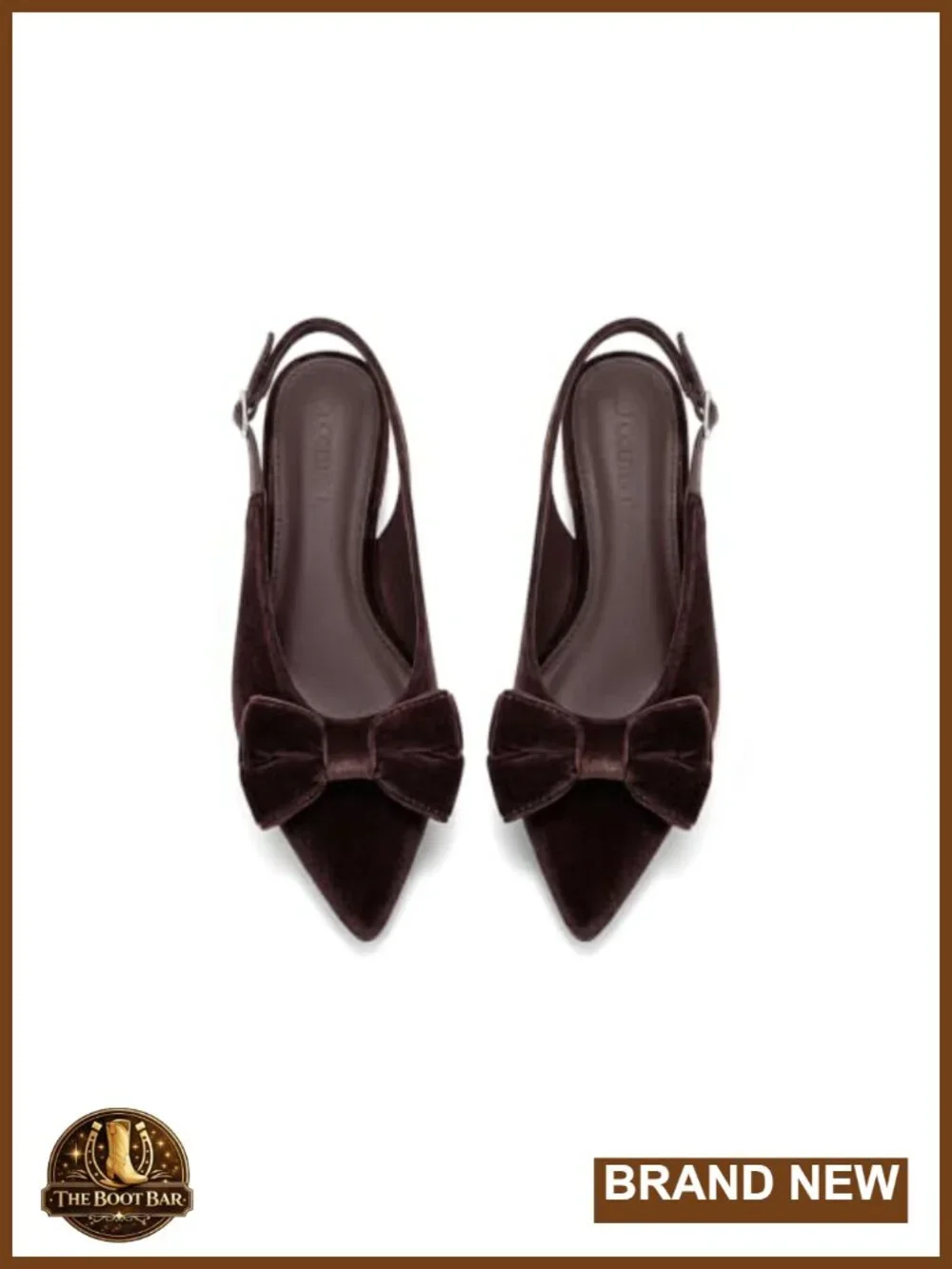 Women's Slingback Flats Pointed Toe Bow Ballet Flats Slip On Work Party Dress